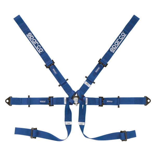 Sparco® - 6-Point Formula Rollcage/Bolt-On FIA Harness Set, Blue