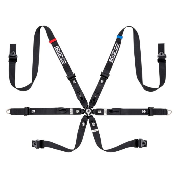 Sparco® - 6-Point Prime H-7 2" Competition Harness Set, Black