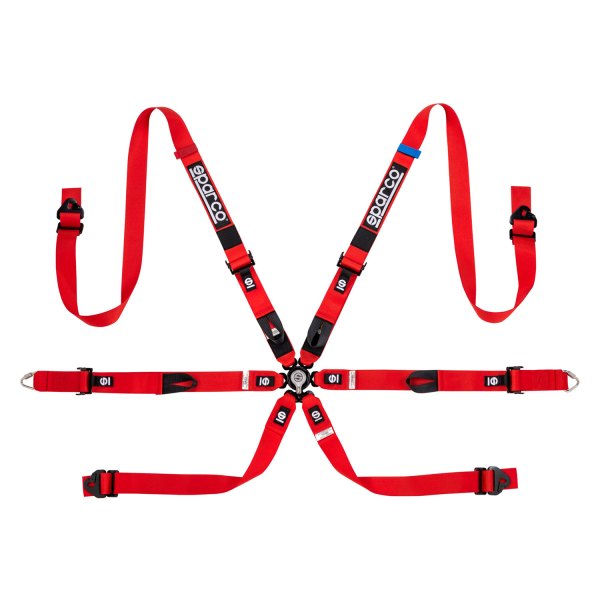 Sparco® - 6-Point Prime H-7 2" Competition Harness Set, Red