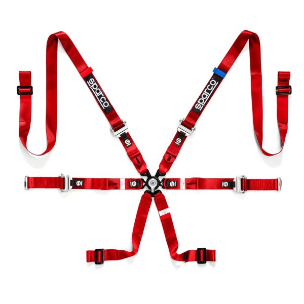 Sparco® - 6-Point EVO Prime H-9 FIA Harness Set, Red