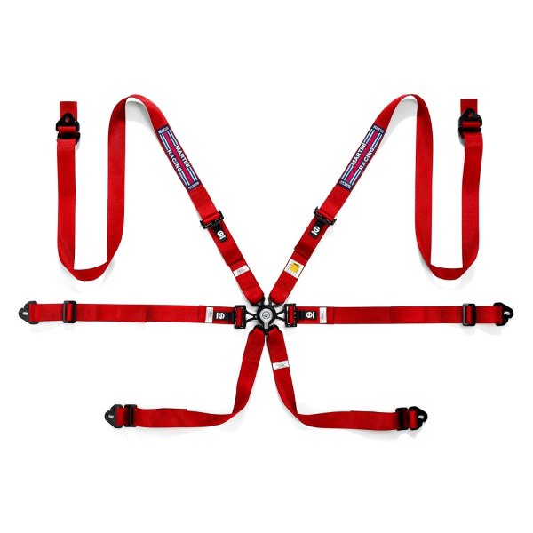 Sparco® - 6-Point Martini Series FIA Harness Set, Red