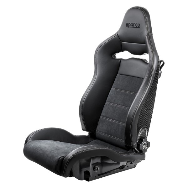 Sparco® - SPX Series Special Edition Driver Side Street Racing Seat, Gloss Black with Gray Stitch