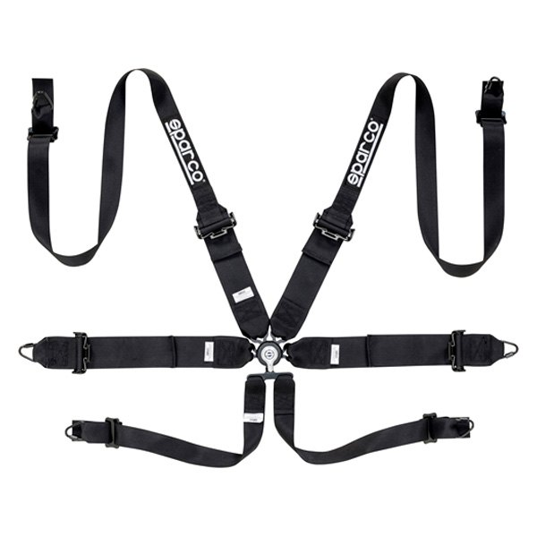 Sparco® 04818RHNR 6Point HANS 3&quot;x2&quot; Competition Harness Set, Steel