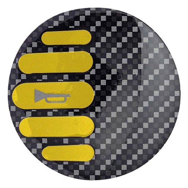 Sparco® - Yellow Horn Button Emblem, 5 Bars
