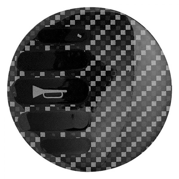 Sparco® - Black Horn Button Emblem, 5 Bars