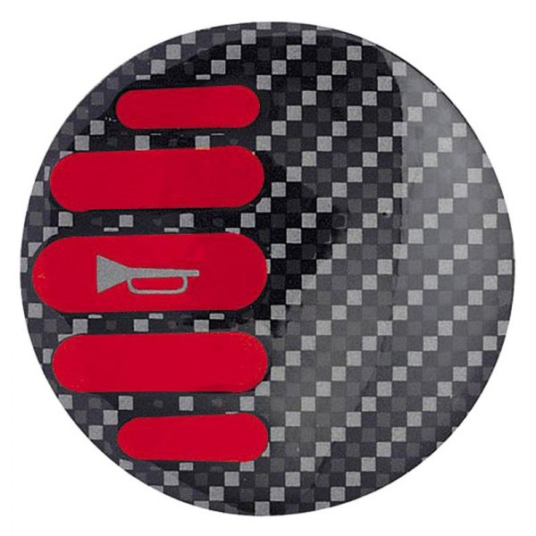 Sparco® - Red Horn Button Emblem, 5 Bars