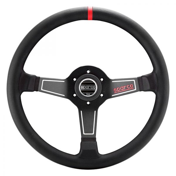 Sparco® - 3-Spoke L575 Series Street Racing Black Leather Steering Wheel