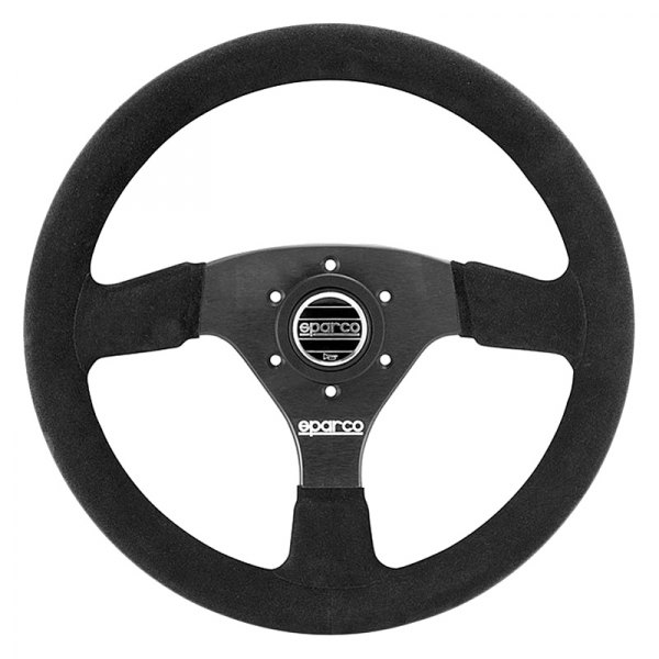Sparco® - 3-Spoke R323 Series Competition Black Suede Steering Wheel