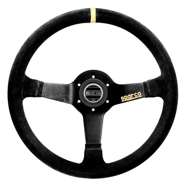 Sparco® - 3-Spoke R325 Series Competition Black Suede Steering Wheel