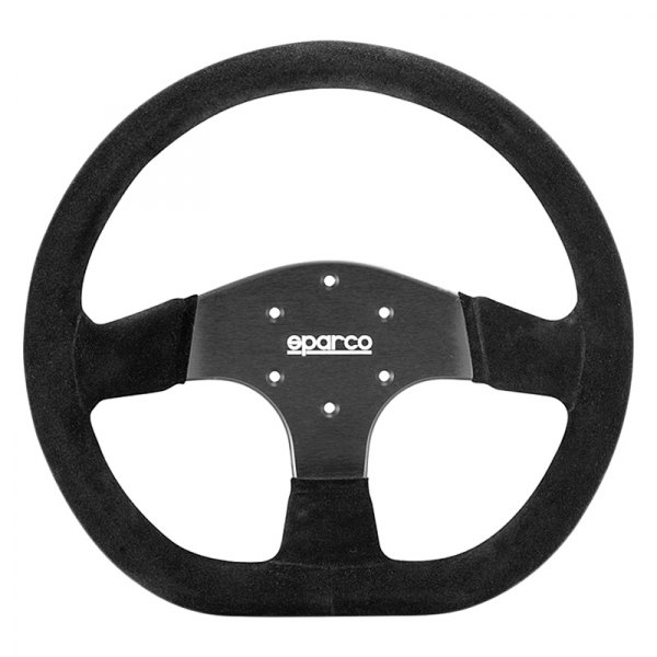 Sparco® - 3-Spoke R353 Series Competition Black Suede D-Shape Steering Wheel