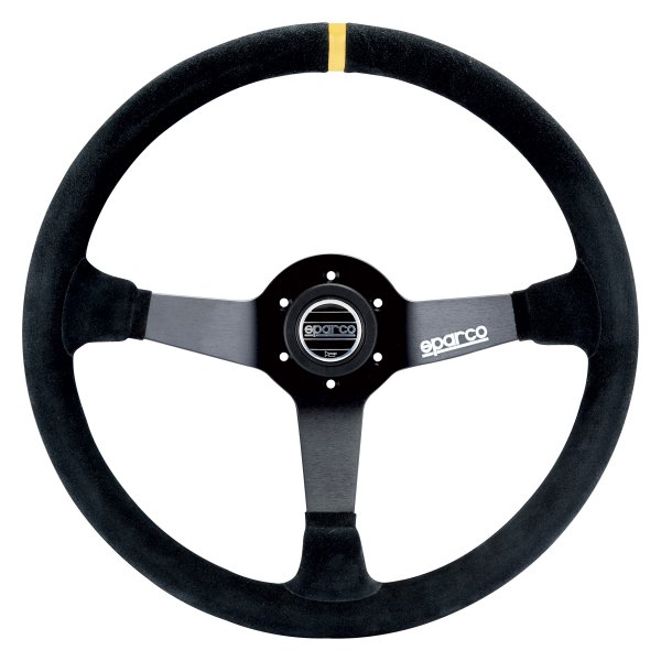 Sparco® - 3-Spoke R368 Series Competition Black Suede Steering Wheel