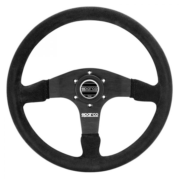 Sparco® - 3-Spoke R375 Series Competition Black Suede Steering Wheel