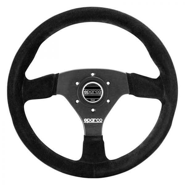 Sparco® - 3-Spoke R383 Series Competition Black Suede Steering Wheel