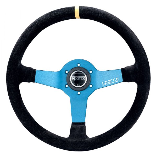 Sparco® - 3-Spoke Monza L550 Series Street Racing Black Suede Steering Wheel