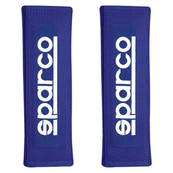 Sparco® - 3" Not Fireproof Harness Pads, Velour, Blue, Set of 2