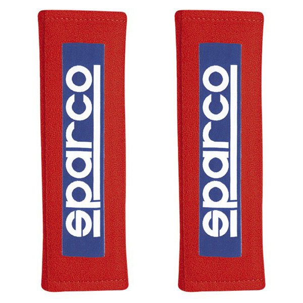 Sparco® - 3" Not Fireproof Harness Pads, Velour, Red, Set of 2