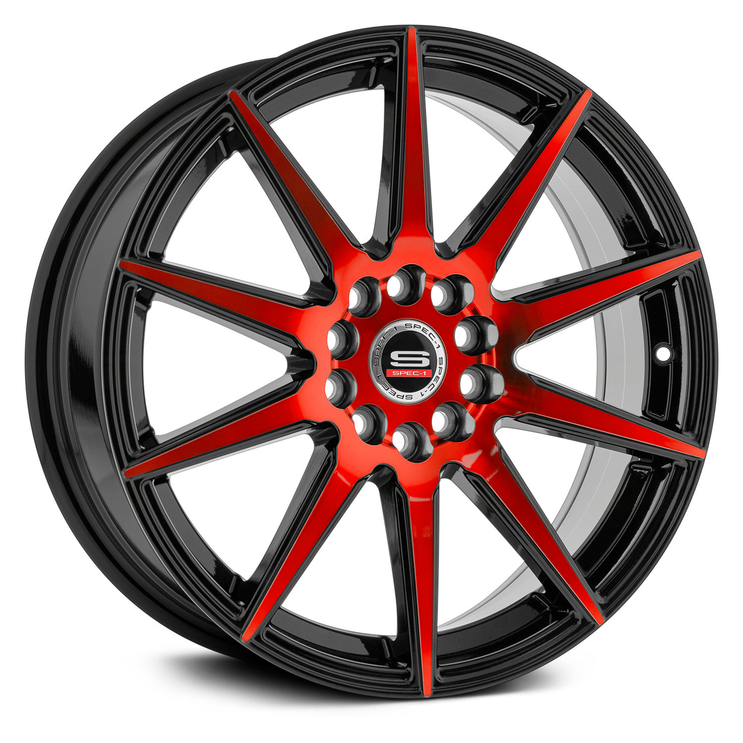 レッドエディション SPEC-1® SP-51 Wheels - Gloss Black with Red Milled Face Rims