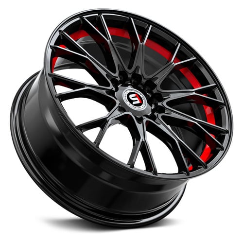 SPEC-1® SP-59 Wheels - Gloss Black with Red Undercut Rims - SP
