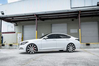 SPL-002 Gloss Black Brushed Face on Hyundai Genesis