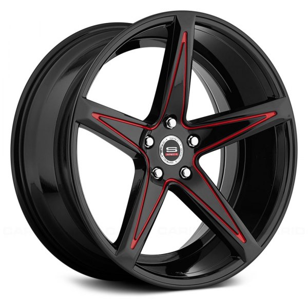 SPEC-1® SPM-78 Wheels - Gloss Black with Red Accents Rims