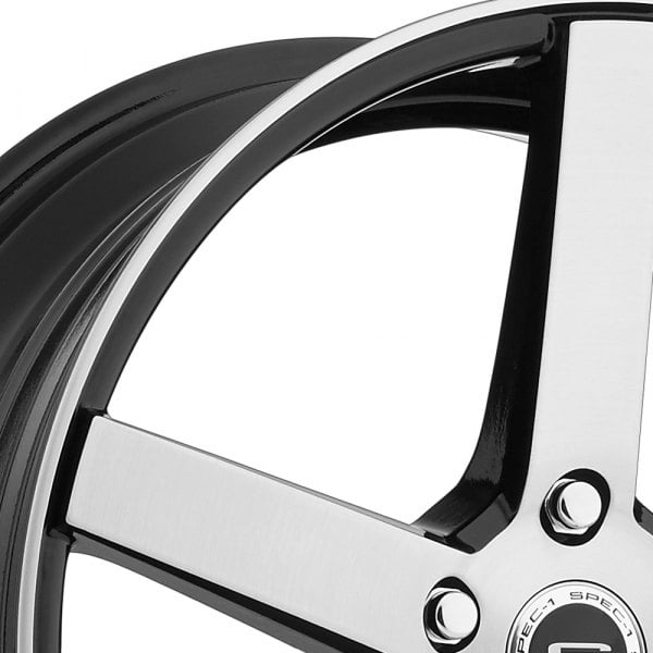 SPEC-1® SP-36 Wheels - Gloss Black with Brushed Face Rims