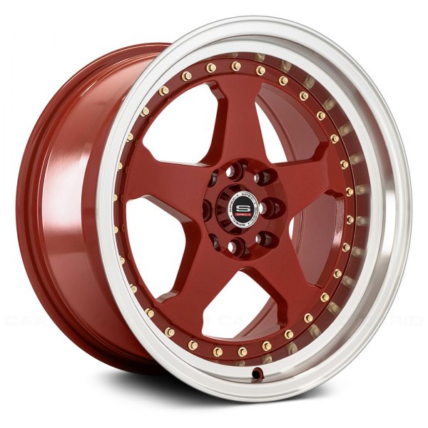 SPEC-1® - SPT-21 Red with Machined Lip and Gold Rivets
