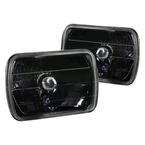 Spec-D® - 7x6" Rectangular Black Euro Headlights