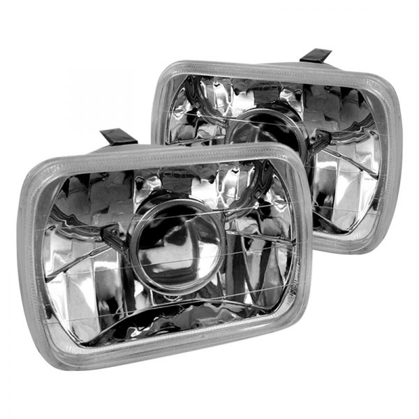 Spec-D® - 7x6" Rectangular Chrome Projector Headlights
