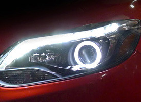 Black Projector Headlight with LED DRL