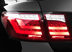 Black/Red Fiber Optic LED Headlight