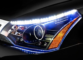 Black Halo Projector Headlight with LEDs