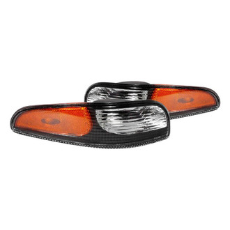 Spec-D® - Black Amber/Clear Factory Style Turn Signal/Parking Lights