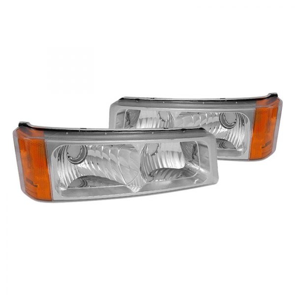 Spec-D® - Chrome/Amber/Clear Crystal Turn Signal/Parking Lights