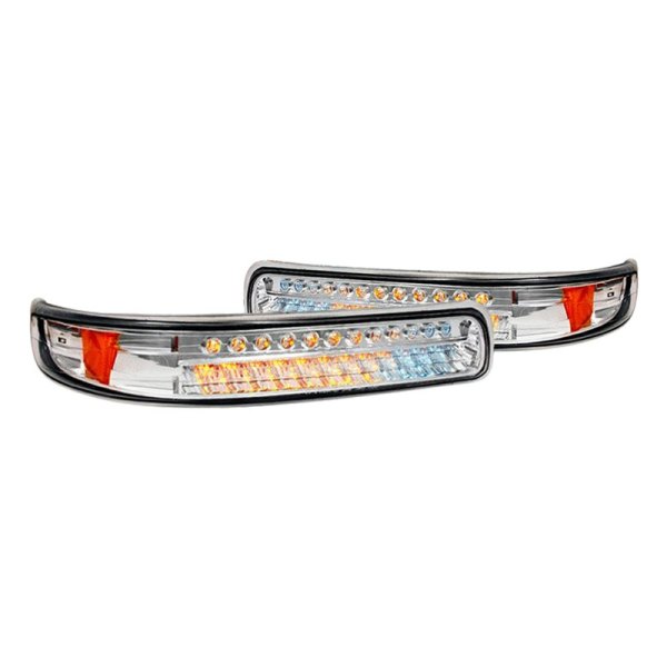 Spec-D® - Chrome LED Turn Signal/Parking Lights, Chevy Silverado
