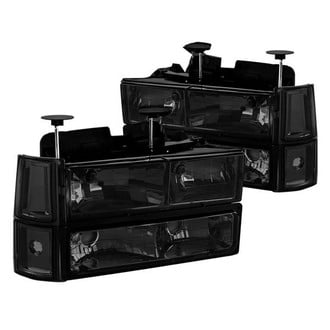 Spec-D® - Driver and Passenger Side Chrome/Smoke Euro Headlights with Corner and Bumper Lights
