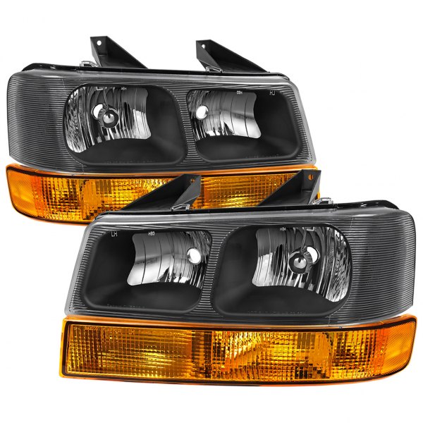 Spec-D® - Matte Black Factory Style Headlights with Turn Signal/Parking Lights