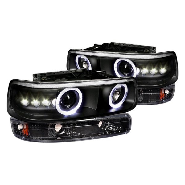 Spec-D® - Black Halo Projector Headlights with Parking LEDs