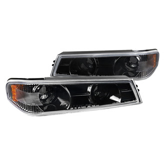 Spec-D® - Glossy Black Smoke Crystal Turn Signal/Parking Lights