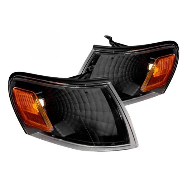 Spec-D® - Black/Amber/Clear Crystal Turn Signal/Corner Lights, Toyota Corolla