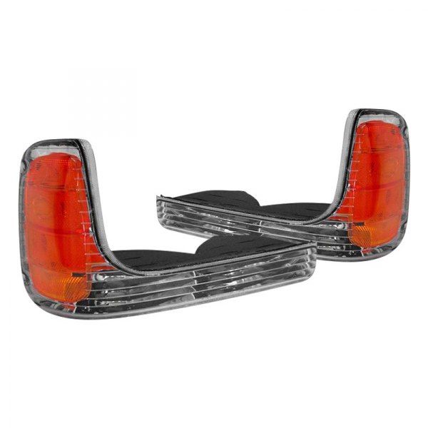 Spec-D® - Chrome/Amber/Clear Factory Style Turn Signal/Parking Lights