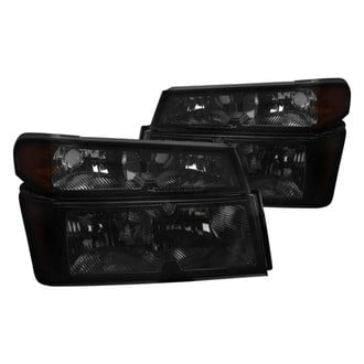 Spec-D® - Driver and Passenger Side Chrome/Smoke Euro Headlights with Corner Lights