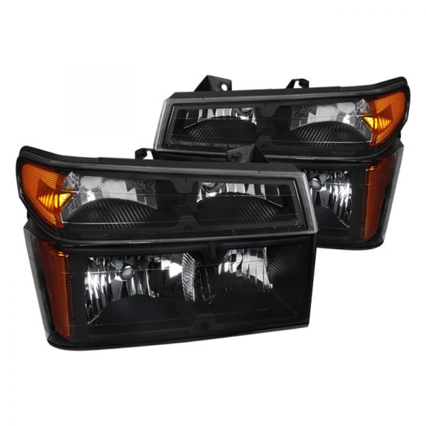 Spec-D® - Black Euro Headlights with Corner Lights, Chevy Colorado