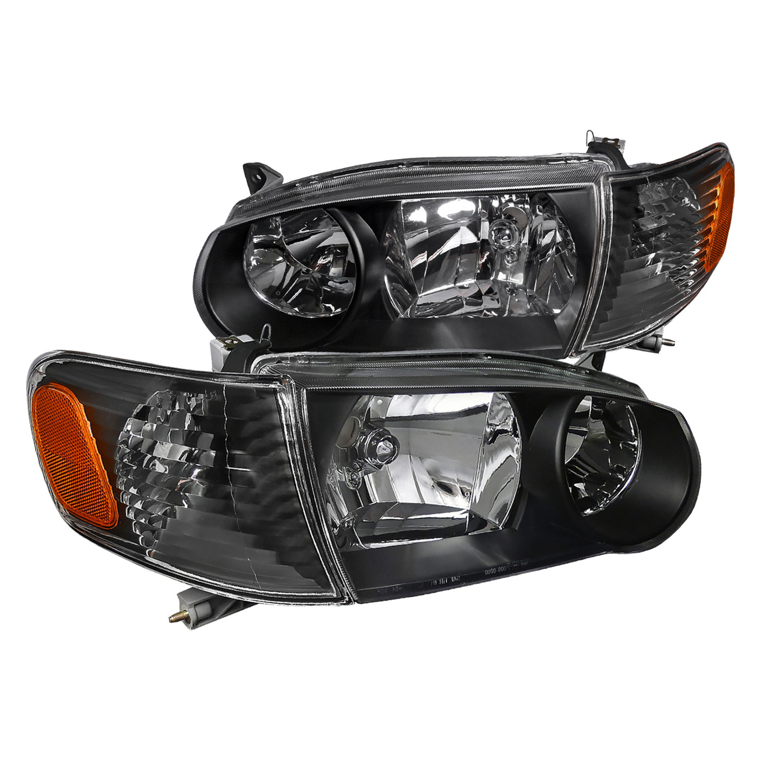Spec-D® 2LCLH-COR01JM-RS - Driver and Passenger Side Black Euro