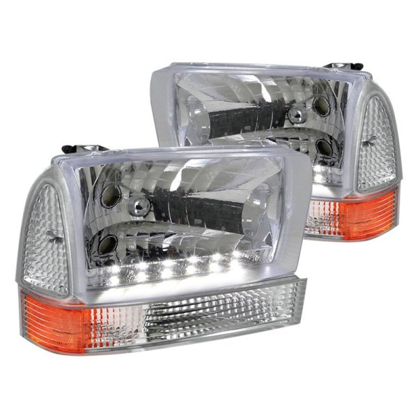 Spec-D® - Chrome Euro Headlights with Parking LEDs
