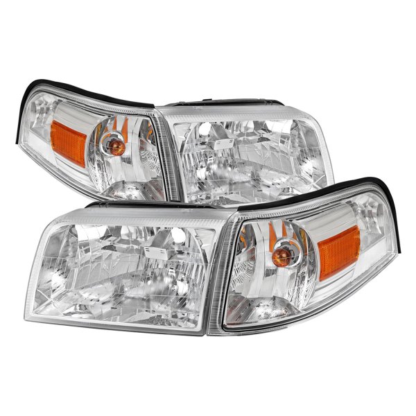 Spec-D® - Chrome Factory Style Headlights with Turn Signal/Corner Lights