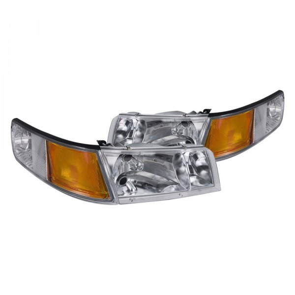 Spec-D® - Chrome Euro Headlights with Corner Lights, Mercury Grand Marquis
