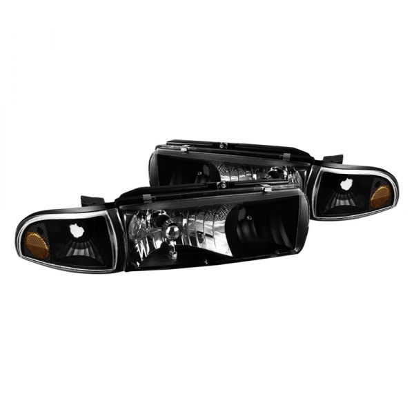 Spec-D® - Black Euro Headlights with Corner Lights