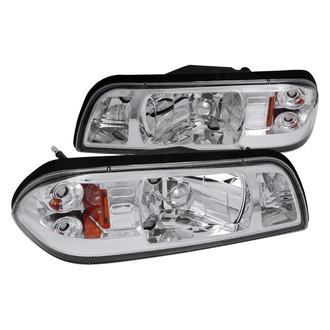Spec-D® - Driver and Passenger Side Chrome Euro Headlights with Corner Lights