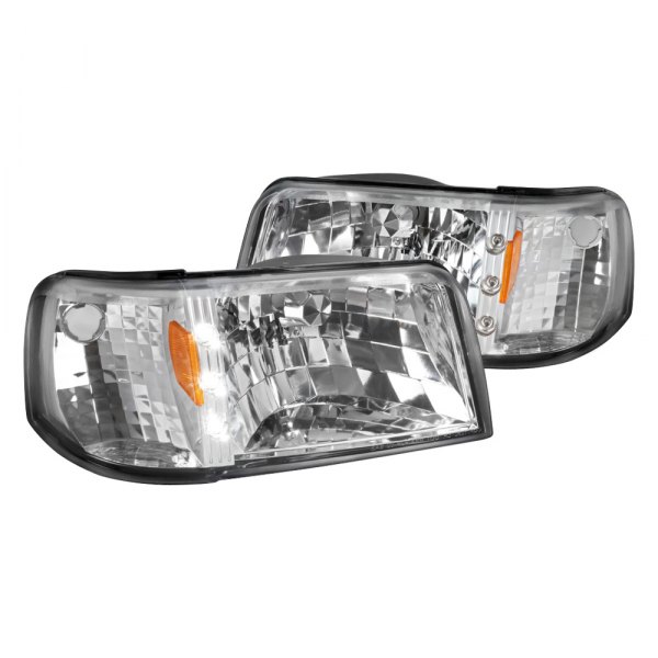 Spec-D® - Chrome Euro Headlights with LEDs, Ford Ranger