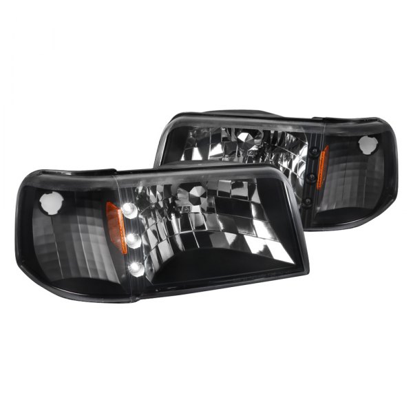 Spec-D® - Black Euro Headlights with LEDs, Ford Ranger